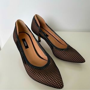 Zinda Fishnet Kitten Heels Made in Spain Size 37